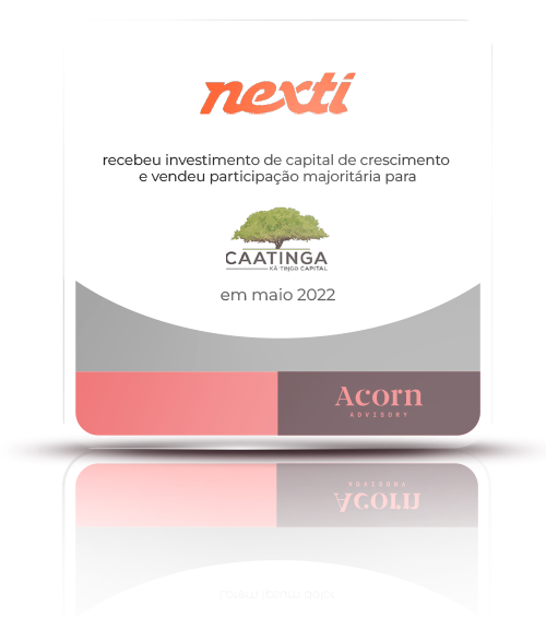 Nexti recebeu inverstimento de captal de crescimento e vendeu participação majoritária para Caatinga em maio de 2022