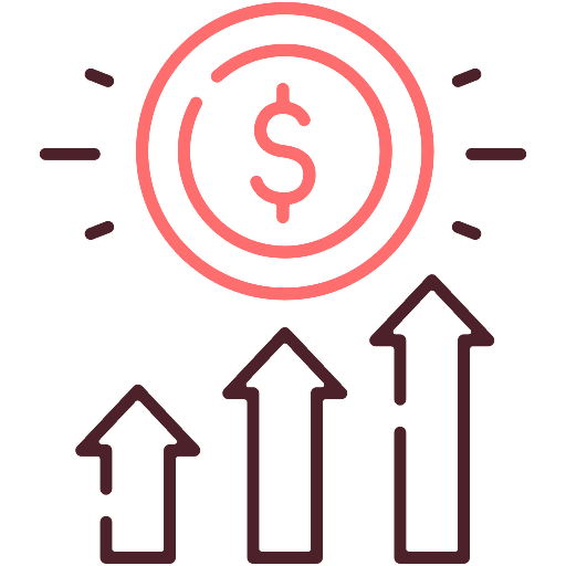Ilustração de um gráfico mostrando a maximização dos valores